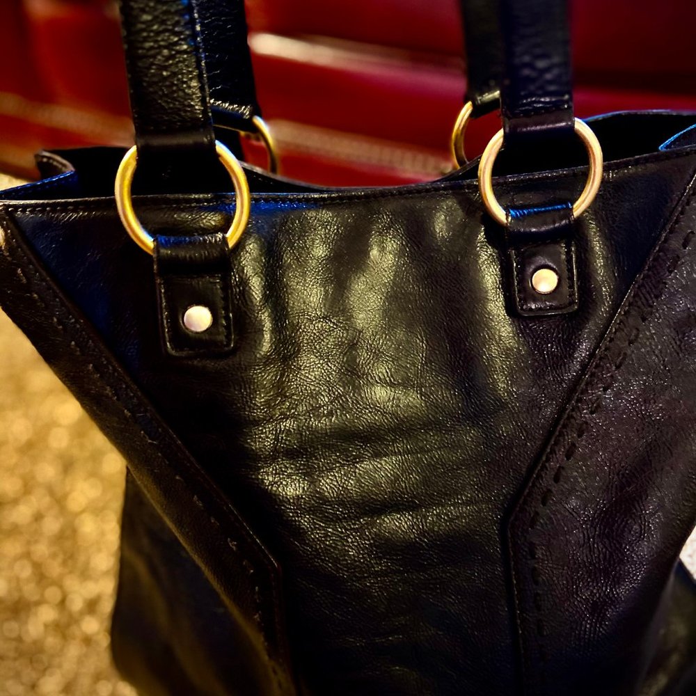 Yves Saint Laurent Black Leather Tote